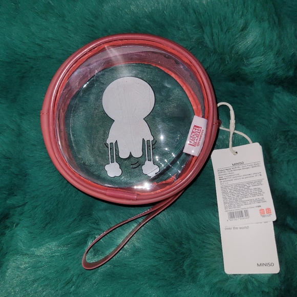 🆕️ Marvel Ironman Clear Vinyl Zippered Pouch Wrist Strap 4" Collectible - Picture 3 of 4